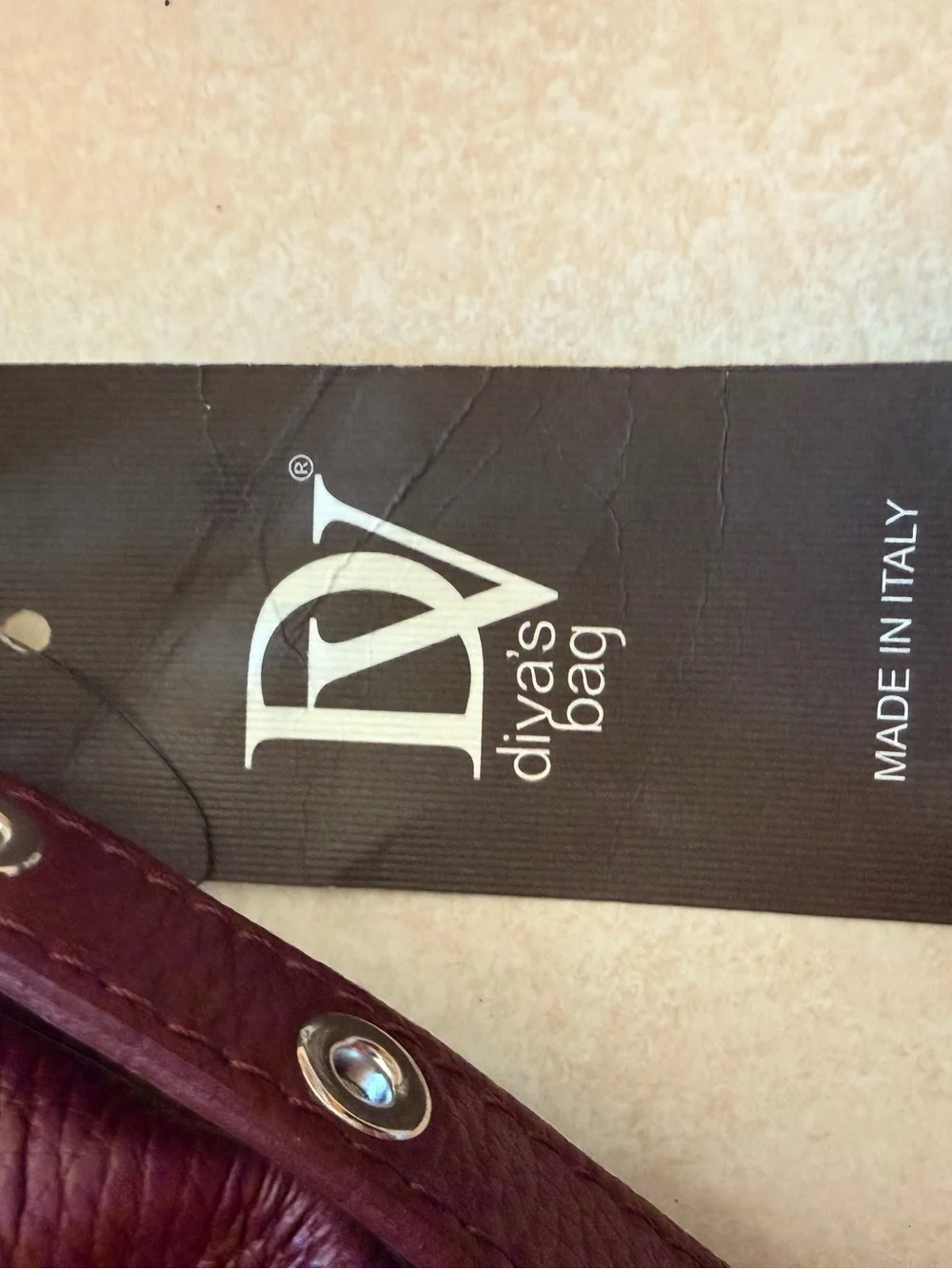 Diva’s Bag Burgundy Italian Leather Shoulder & Crossbody Bag